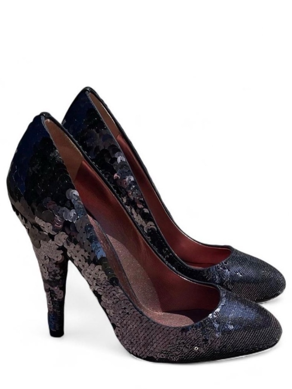 Miu Miu Paillettes Sequin High Heel Pump Size 35.5